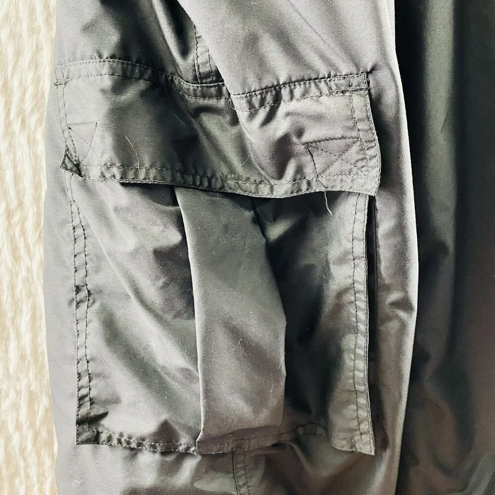 Sport Essentials Men's Large Black Insulated Nylon Snow Ski Cargo Pants Outdoor - Picture 5 of 14